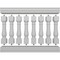 Ekena Millwork Fiberthane Oxford Balustrade Railing Kit, Style N (7 1/2" On-Center Spacing to Pass 4" Sphere Code) BALK42X060OXN - alternate 4